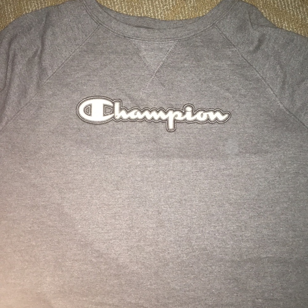 Grey champion crew neck size medium